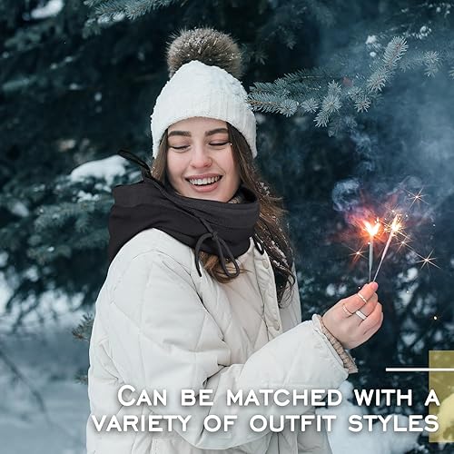Miniatura 6 de Pasamontañas, máscara de esquí de forro polar resistente al viento para hombres y mujeres, calentador de cuello y cara de invierno