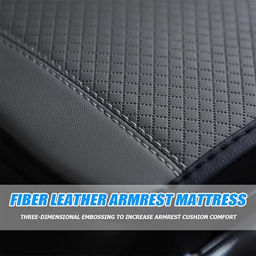 Miniatura 3 de Almohadilla para reposabrazos de automóvil, tapete de piel sintética para consola central de automóvil, funda de asiento para reposabrazos