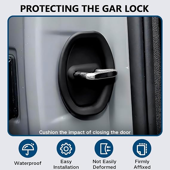 Car Silicone Door Lock Cover for VinFast VF6 2025 -, Car Door Lock Protective Cover Protector Guard Latch Cap Car Door Lock Protector,4 Pcs