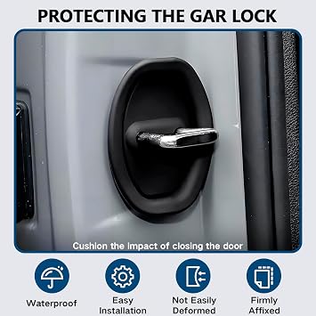 Car Silicone Door Lock Cover for VinFast VF6 2025 -, Car Door Lock Protective Cover Protector Guard Latch Cap Car Door Lock Protector,4 Pcs