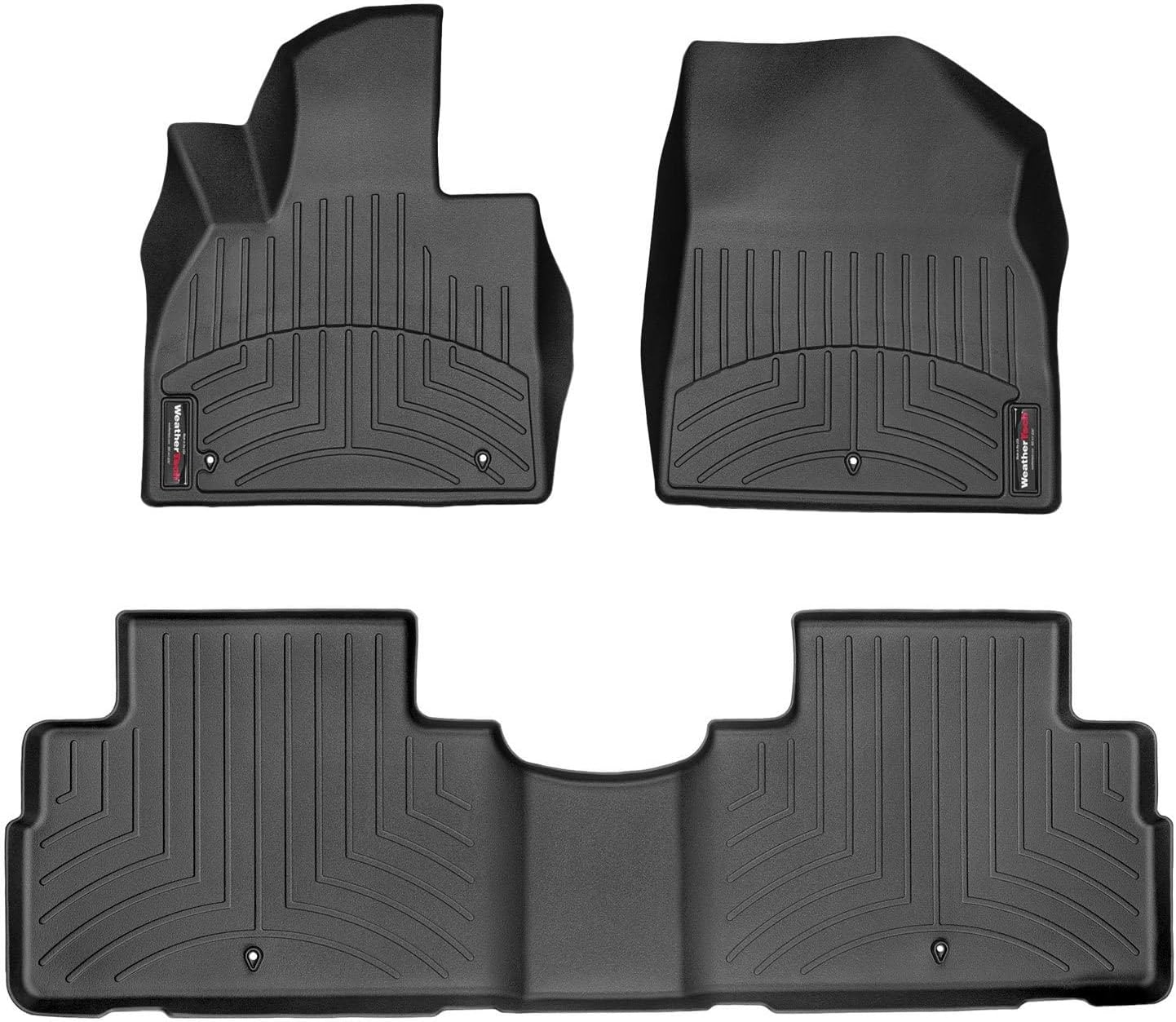 WeatherTech Custom Fit FloorLiners for Hyundai Palisade - 1st & 2nd Row (441578-1-2), Black