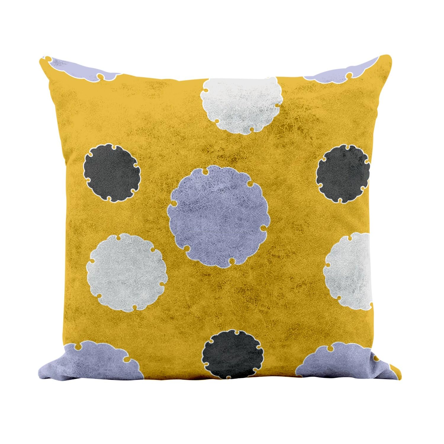 Coussin similicuir blanc yukiwa jaune pour decoration de canape de salon moderne
