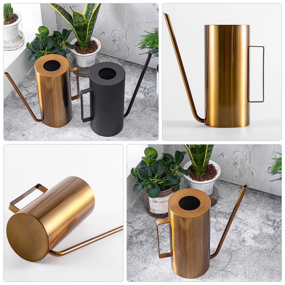 Arrosoir Acier Inoxydable pour Jardin Pulvérisateur Multifonctionnel Capacité pour Plantes Dintérieur et Extérieur Buse de Pulvérisation pour Entretien Fleurs