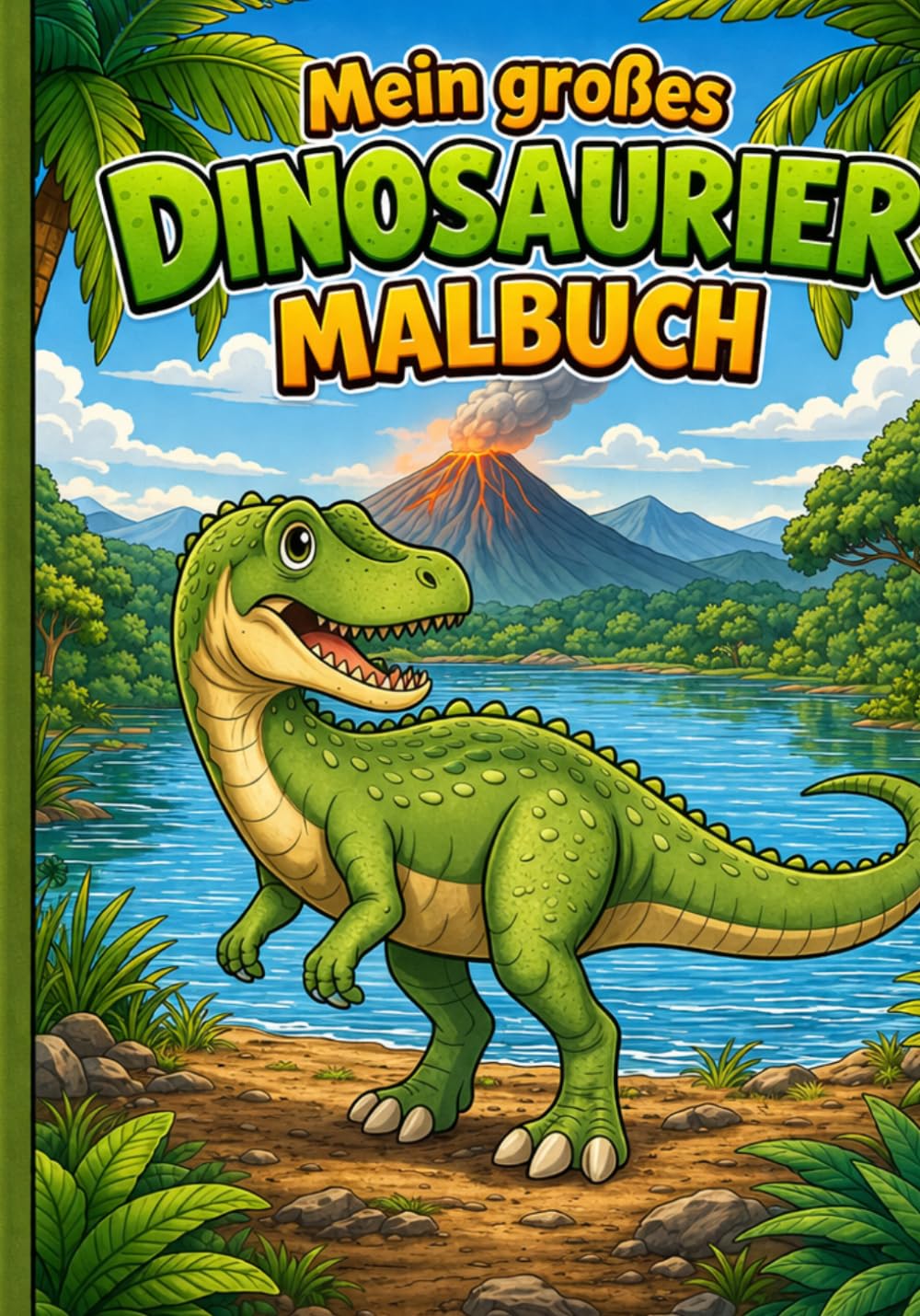 Mein großes Dinosaurier Malbuch