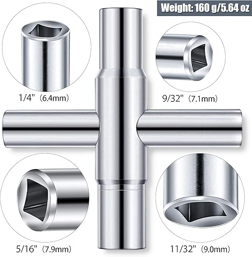 Miniatura 2 de Llave Sillcock de acero de 4 vías Llave de agua para válvula de grifo de babero de manguera (plateado)