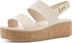 Crocs femmes Brooklyn Cork Low Wedge Wedge Sandal
