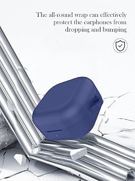Rongep Samsung Galaxy Buds4 Pro/Buds 4 için Kulaklık Kılıfı Darbelere ve Çizilmeye Karşı Kasa Koruyucu Buds4 Kılıfı Tam Koruma Sağlayan Kalın Yapılı Taşıma Askılı Buds 4 Pro Koruma (Lacivert)