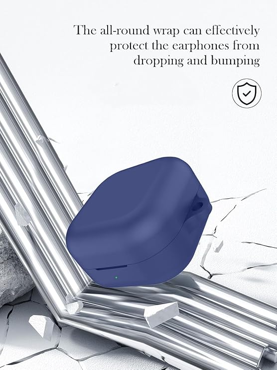 Rongep Samsung Galaxy Buds4 Pro/Buds 4 için Kulaklık Kılıfı Darbelere ve Çizilmeye Karşı Kasa Koruyucu Buds4 Kılıfı Tam Koruma Sağlayan Kalın Yapılı Taşıma Askılı Buds 4 Pro Koruma (Lacivert)