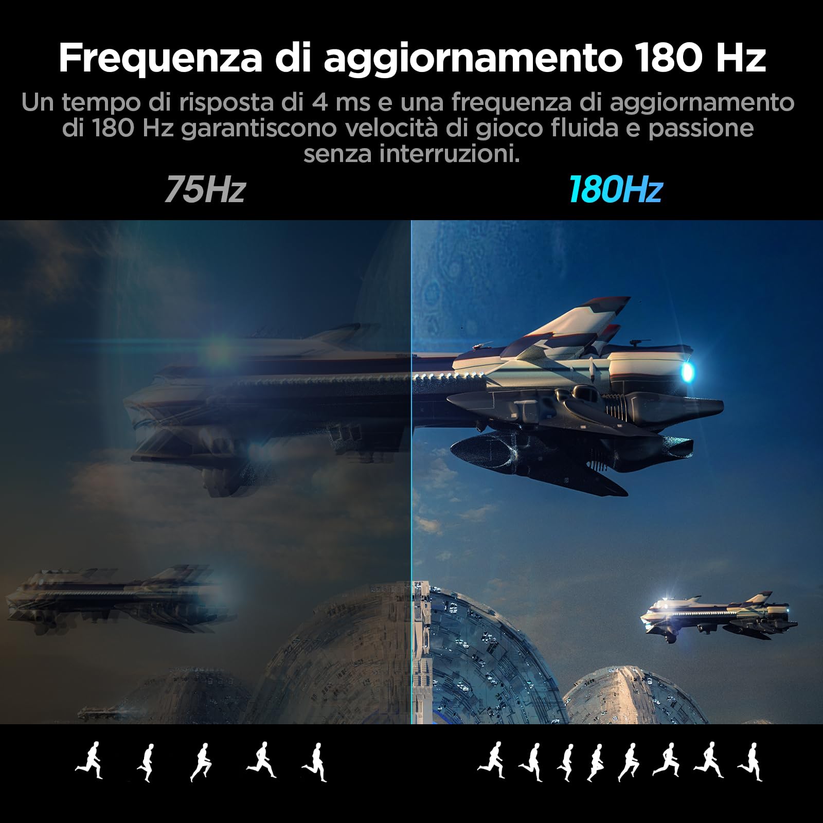 KOORUI Curvo Monitor Gaming 27 Pollici,1920×1080 (FHD), 180Hz Mornitor, 4ms Tempo di risposta, Pannello ultra Sottile, Inclinazione Regolabile, Supporta HDMI2.0/DP1.2