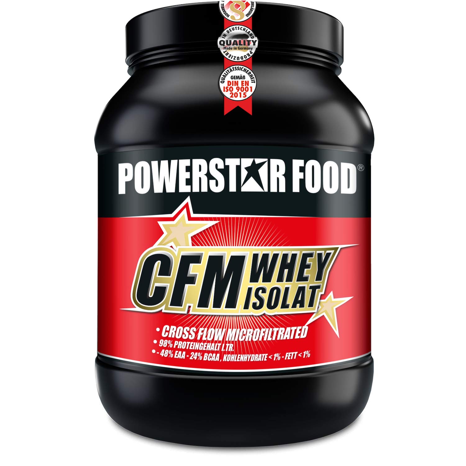 100% CFM WHEY ISOLAT - Isolats de saule protéique de lactosérum avec 98% de i.Tr. Teneur en protéines - Qualité supérieure - Microfiltré à flux croisé - Fabriqué en Allemagne - 1000g (Vanilla)