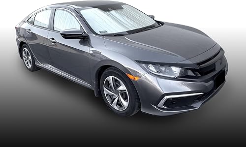 Miniatura 4 de YelloPro - Parasol de parabrisas de ajuste personalizado para Honda Civic Sedan, Coupé, Hatchback, LX, EX, EX-L, Sport, Touring, Si, accesorios de