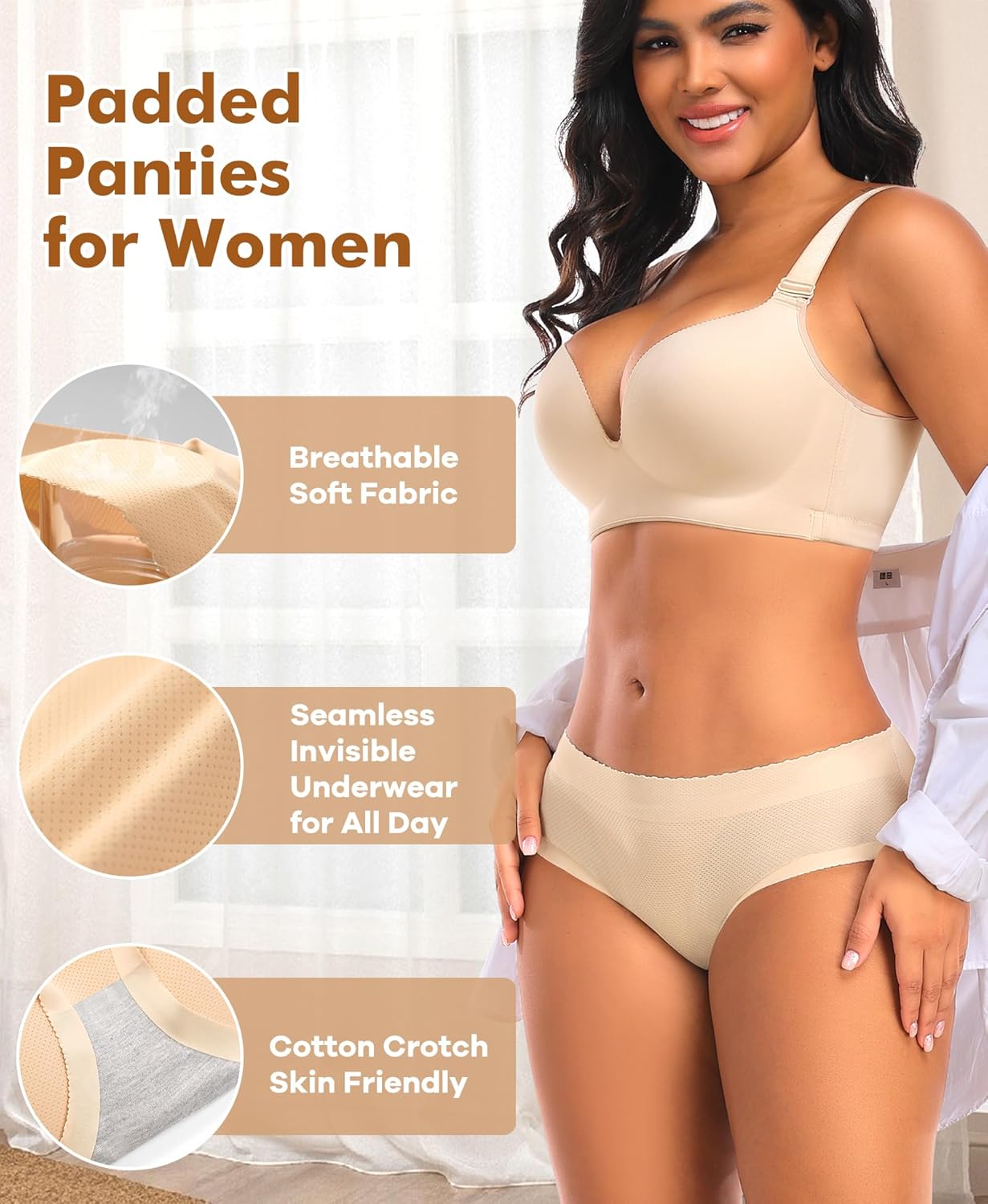 Werena Butt Lifter Panties for Women Padded Underwear Seamless Booty Pads Enhancer Shapewear Butt Lifting Panty - Image 3