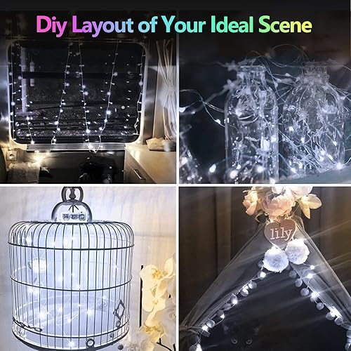 Miniatura 41 de Paquete de 2 series de 60 luces LED, con forma de bellota, funcionan con pilas, 20 pies, control remoto, impermeables, 8 modos, decoración de otoño