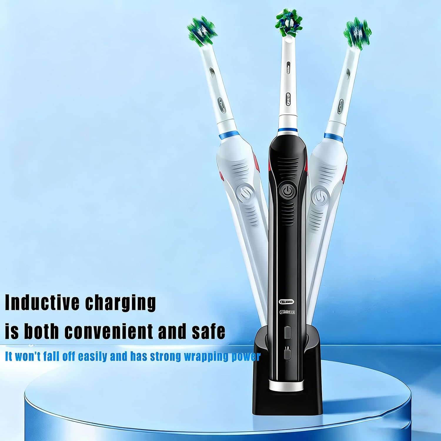 Wall Charger for Sonic Electric Toothbrush Replacement Charger Base Compatible with HX6100 HX3000 HX6000 HX8000 HX9000 Series, R Series (Black)