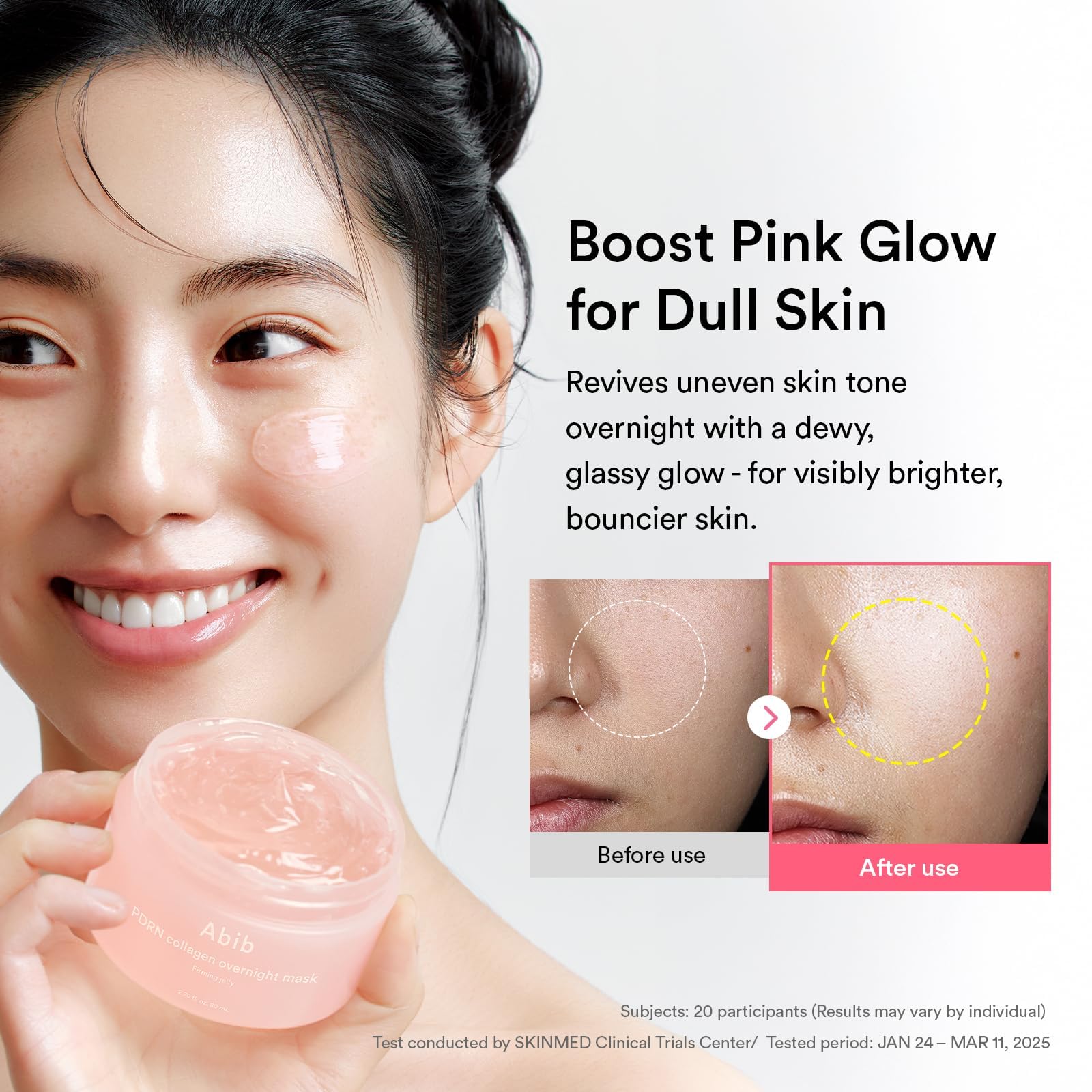 Abib Pdrn Collagen Overnight Mask Firming Jelly Koreański krem na noc Maska 2,7 Fl Oz (Vegan Pdrn/Firming Jelly)