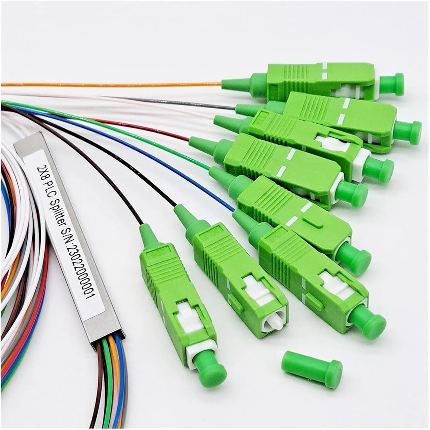 2 x 2x8 PLC SC Angled Physical Contact Fiber Optic Splitter SM 0.9mm G657A 9/125µm FTTH