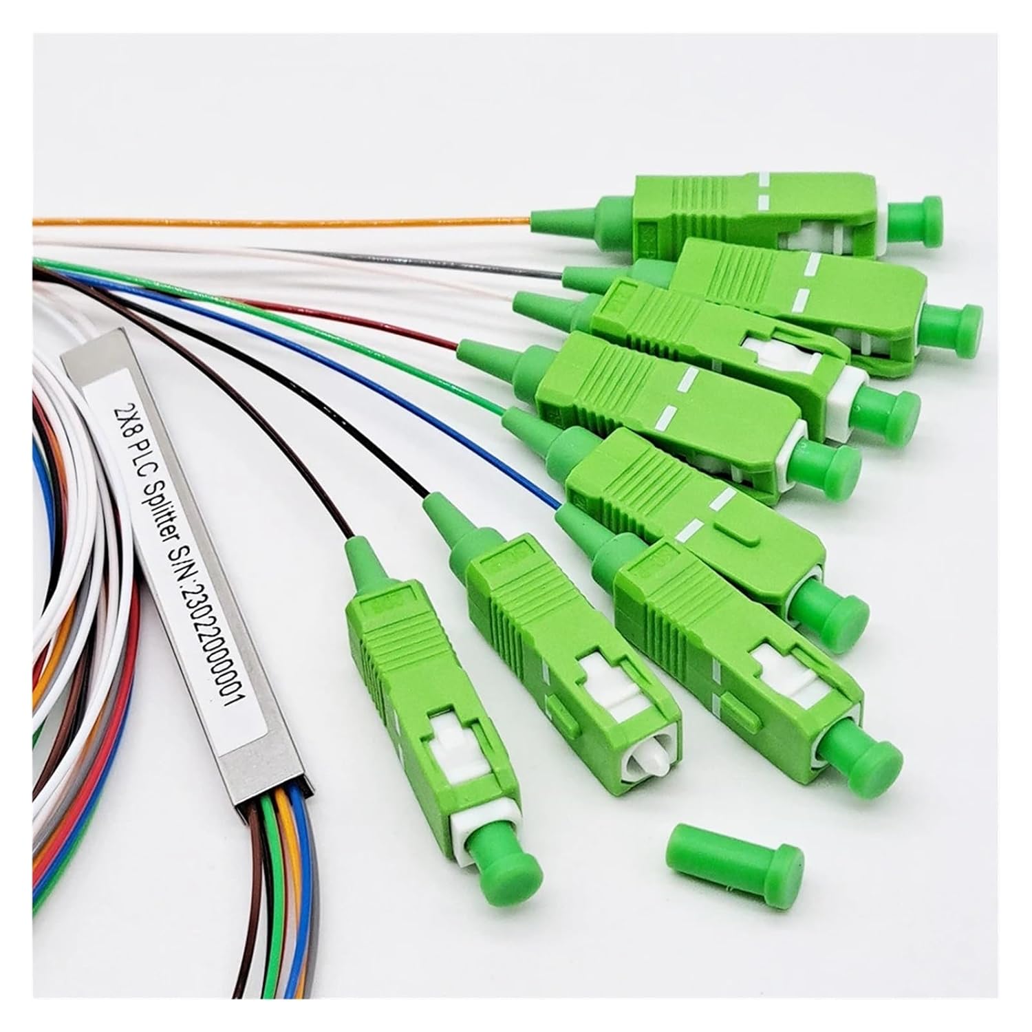 2 x 2x8 PLC SC Angled Physical Contact Fiber Optic Splitter SM 0.9mm G657A 9/125µm FTTH