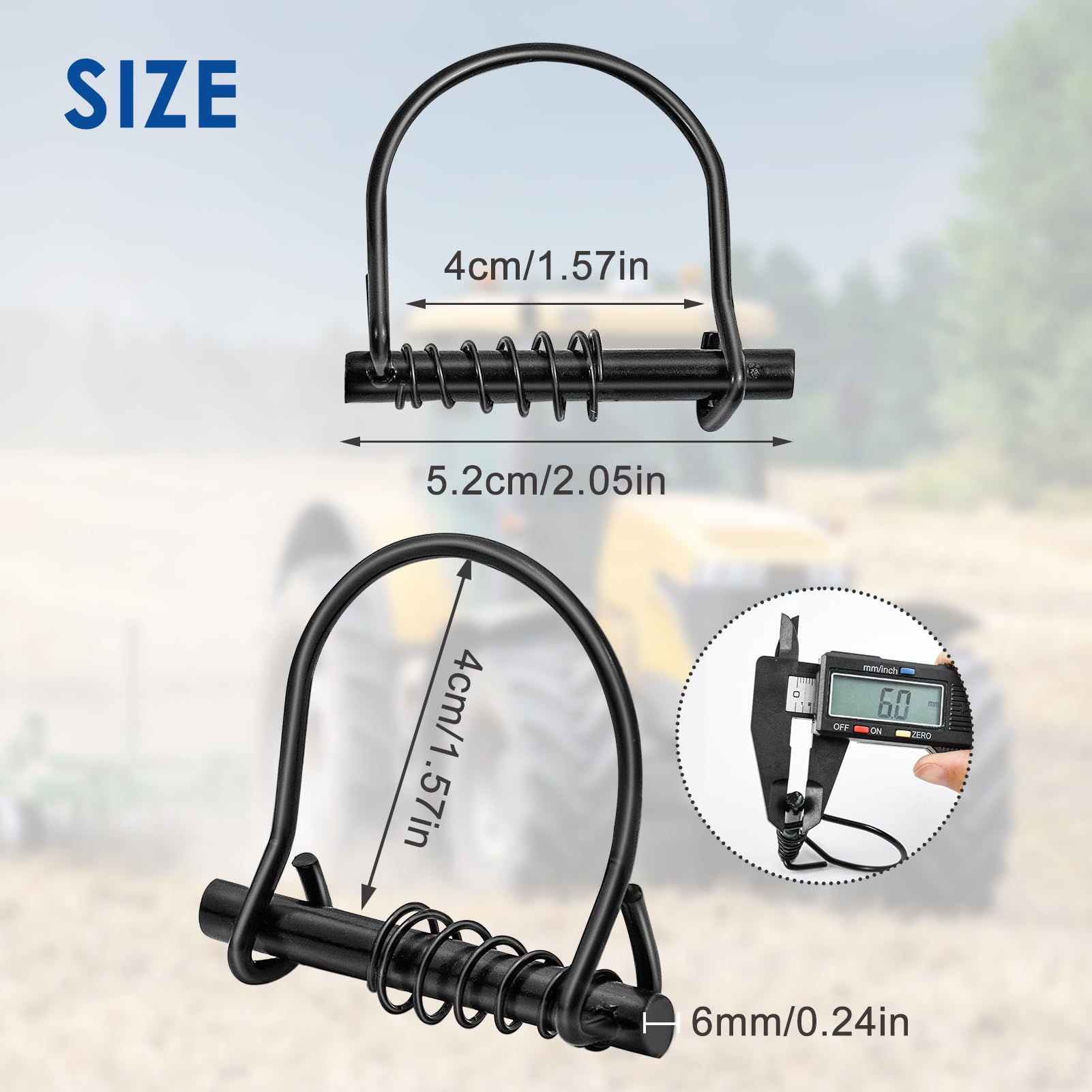 Masteelf 12pcs Wire Lock Pin Heavy Duty Safety Coupler Pin Shaft Locking Hitch Pin - View #2