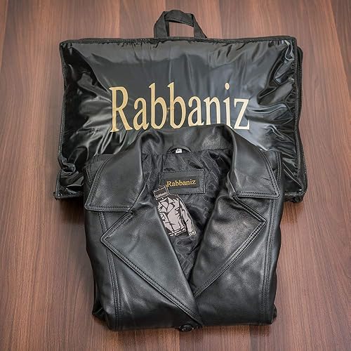 Vista 5 de Blazer de piel de cordero para mujer, chaqueta blazer de cuero negro