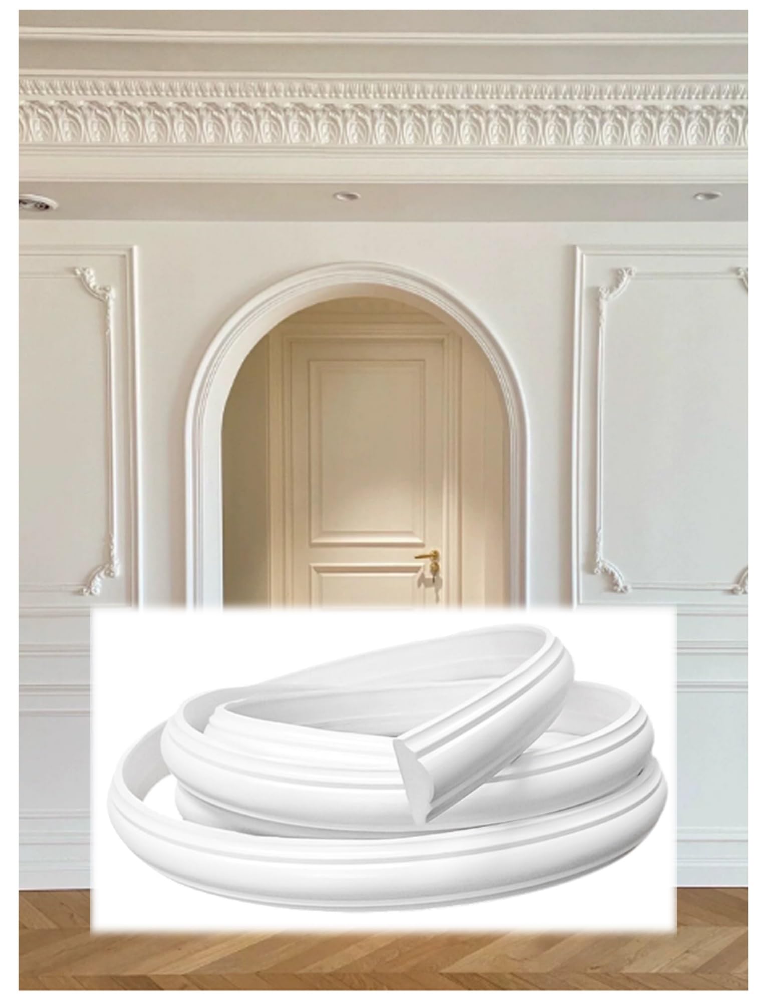 Kit de puerta de PVC flexible para bordes curvados y esquinas de yeso