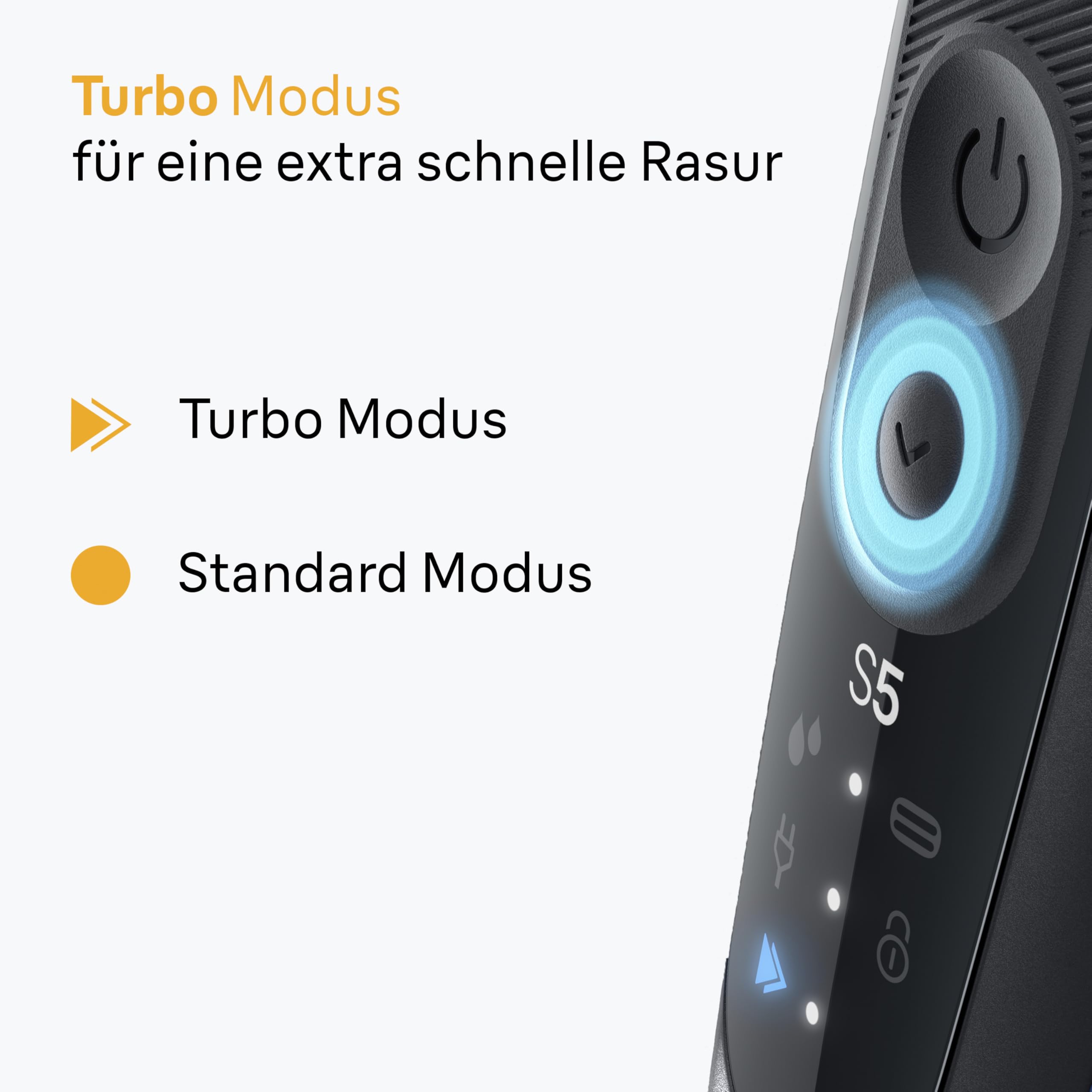 Braun Rasierer Herren Elektrisch Series 5, 52-B7000cc, Blau - Kabelloser Elektrorasierer, Barttrimmer mit 50 Min. Akku, Wasserdicht, Made in Germany, Inkl. 4in1 SmartCare Center