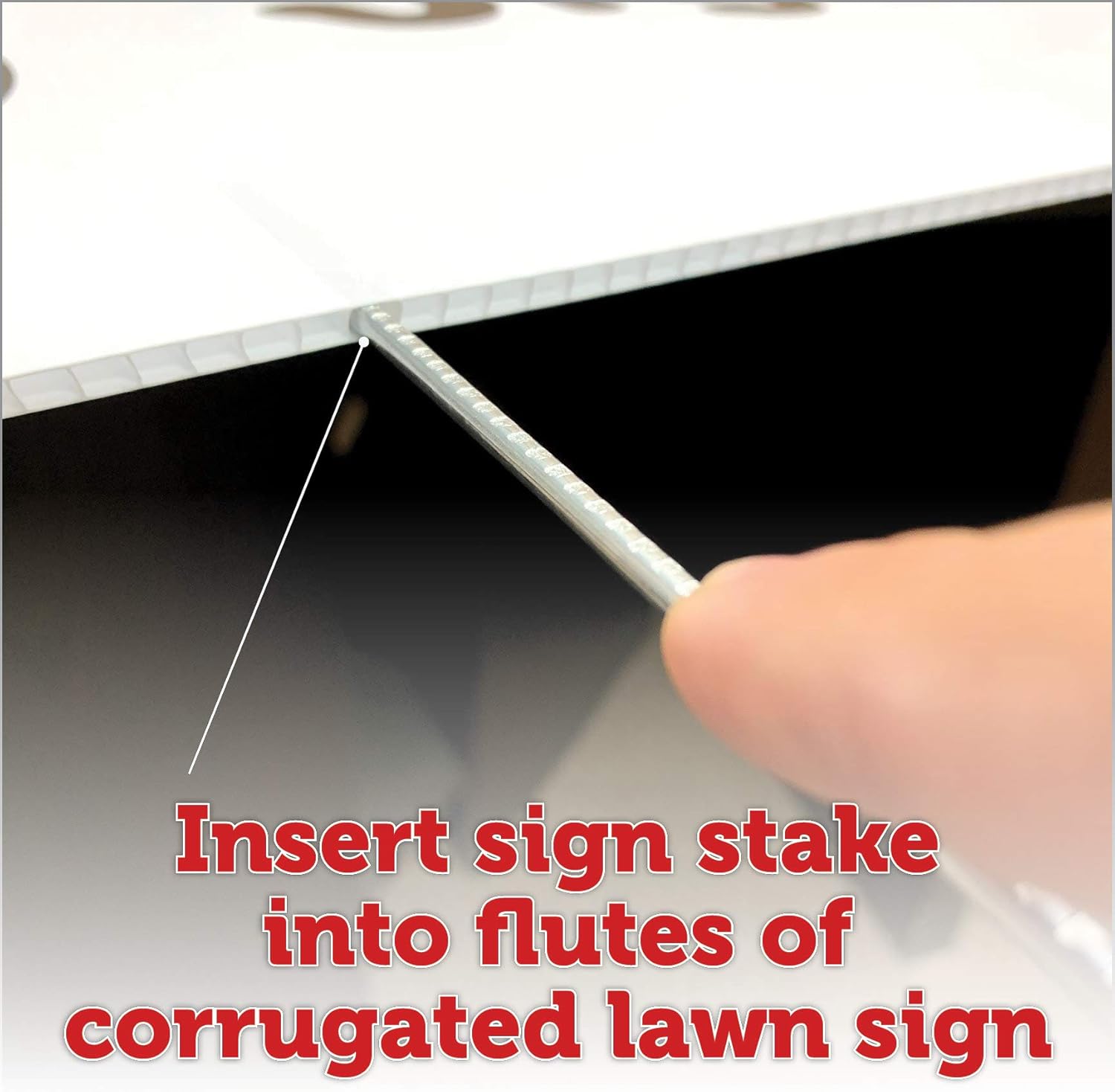 18" x 24" (3 Pack) Blank Black Yard Signs with Stakes | Create Your own Message with Blank Yard Signs | 4mm Black Corrugated Plastic