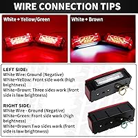 Vista 6 de Gonice Kit de luces LED sumergibles para remolque de barco - Luces LED súper brillantes para remolque, ideal para autocaravana, camión, vehículo