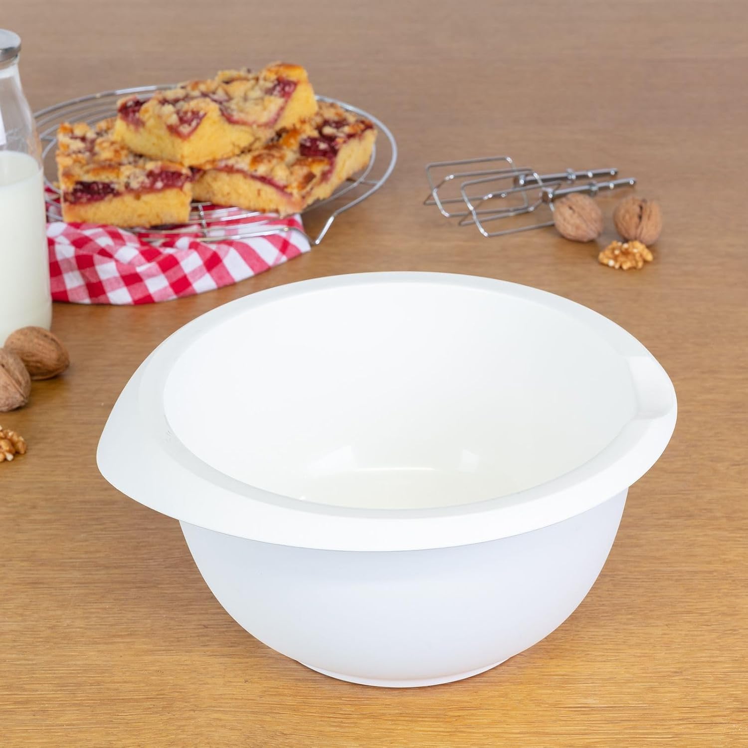 Westmark Mixing Bowl Without Lid, 118.3 oz, White/Red