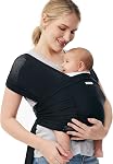 Momcozy Porte-bébé enveloppant, porte-bébé pour nourrissons jusqu'à 50 lb, porte-bébé ajustable pour adultes tailles XXS-XXL, facile à porter, porte-bébés ergonomiques, face avant/arrière, noir