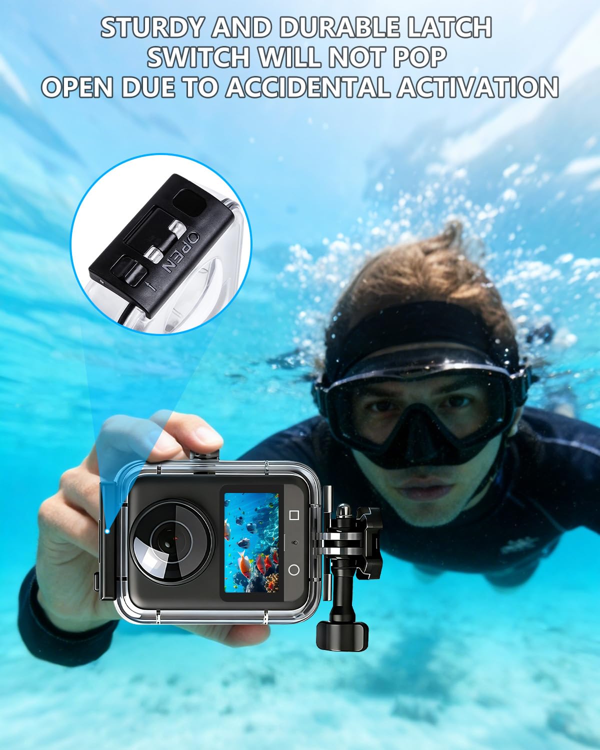 Funda protectora impermeable para DJI Osmo 360, 60 m/197FT carcasa impermeable, carcasa sumergible compatible con DJI Osmo 360