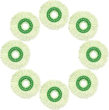 Repalcement Mop Pads Refile for Libman Tornado Spin Mop, Microfiber Spin Mop Replacement Head, Easy to Replace, Machine Washable, Green & White