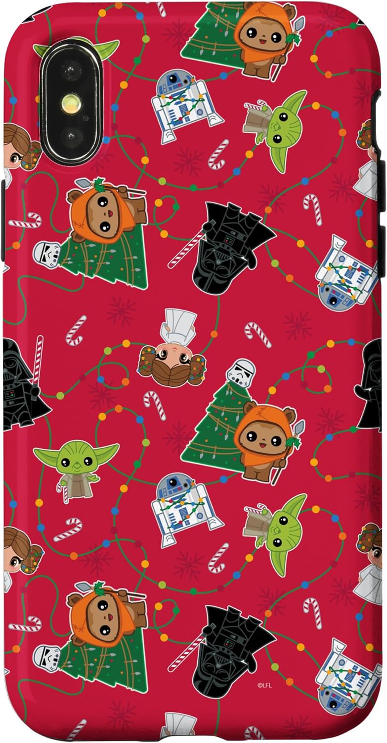 Star Wars Happy Holiday Classic Characters Cute Christmas Case for iPhone 14 Pro Max