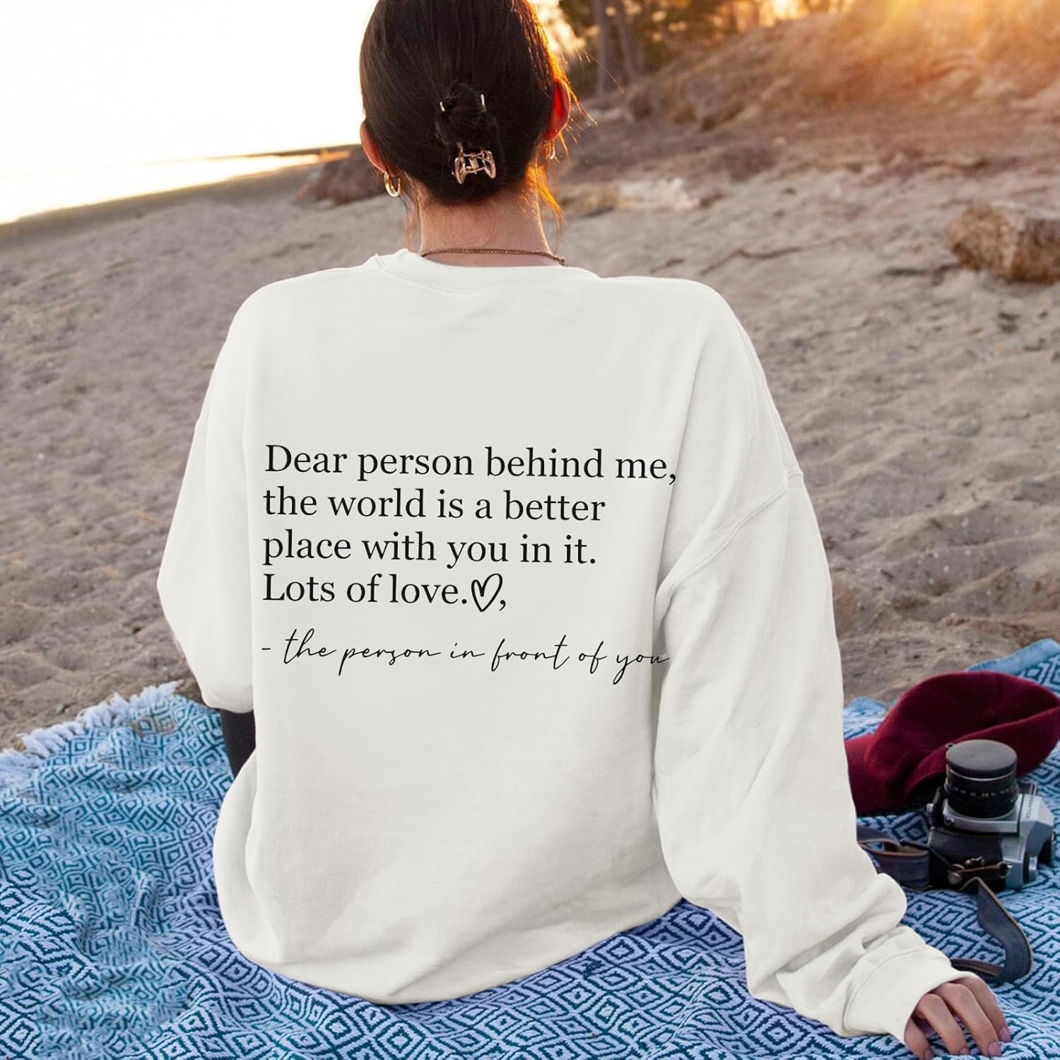 You Are Enough Sweatshirts for Women Dear Person Behind Me Hoodie Mental Health Inspirational Shirts Pullover Tops - Image 5