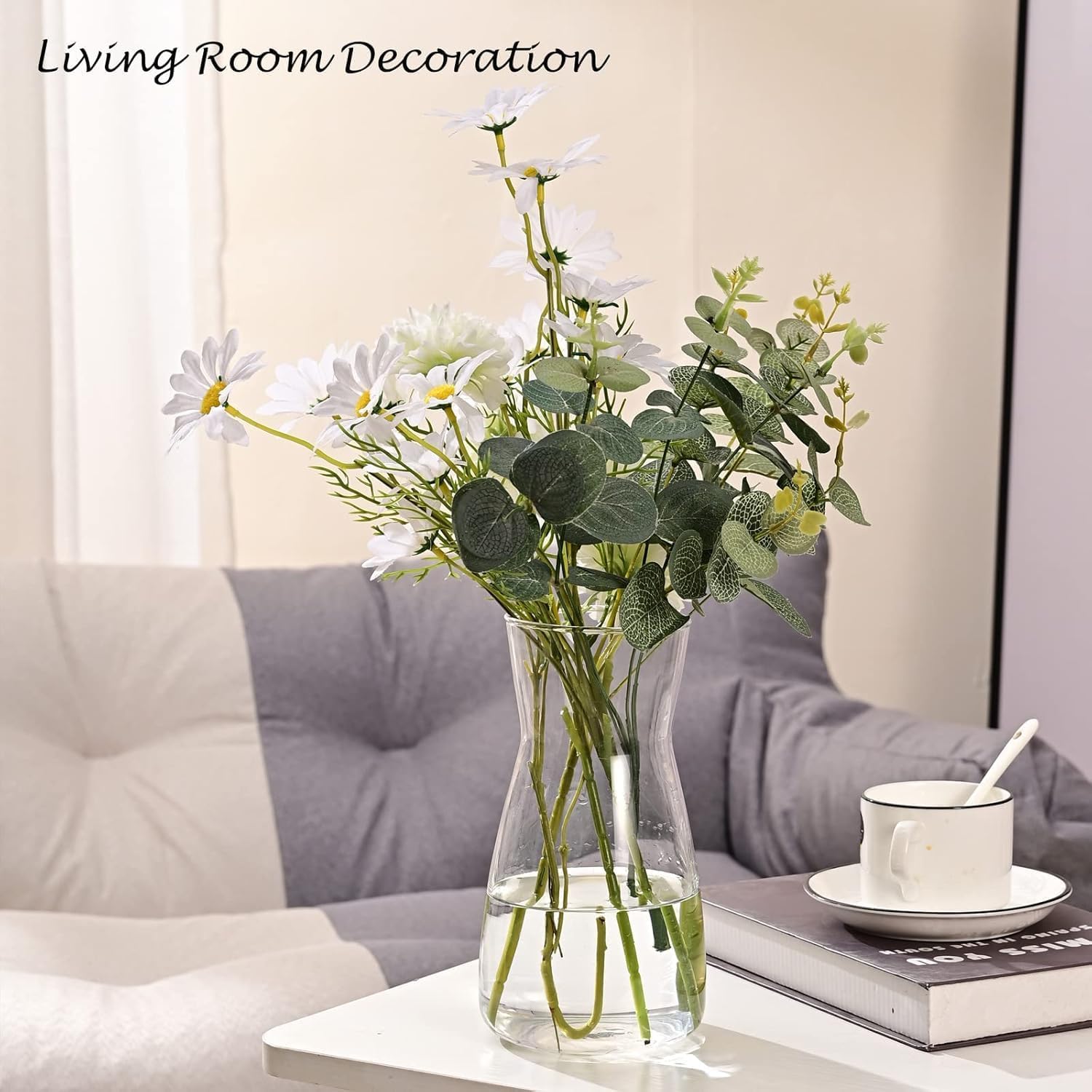 8Inch Chic 8-Inch Clear Glass Vase for Elegant Home and Event Decor Chic 8-Inch Clear Glass Vase for Elegant Home and Event Decor