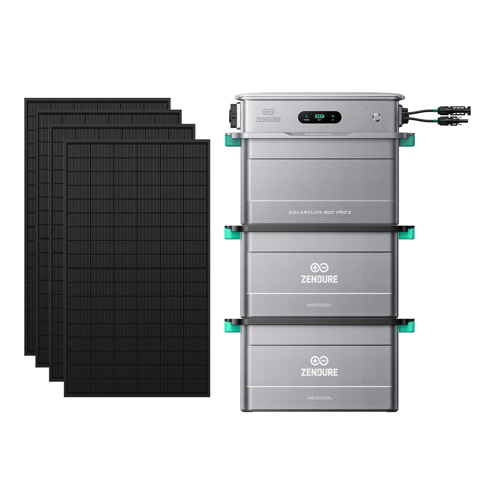 Zendure SF800 Pro 2 Balkonkraftwerk + 2 AB2000L Akkus + 4 515W Solarpanels