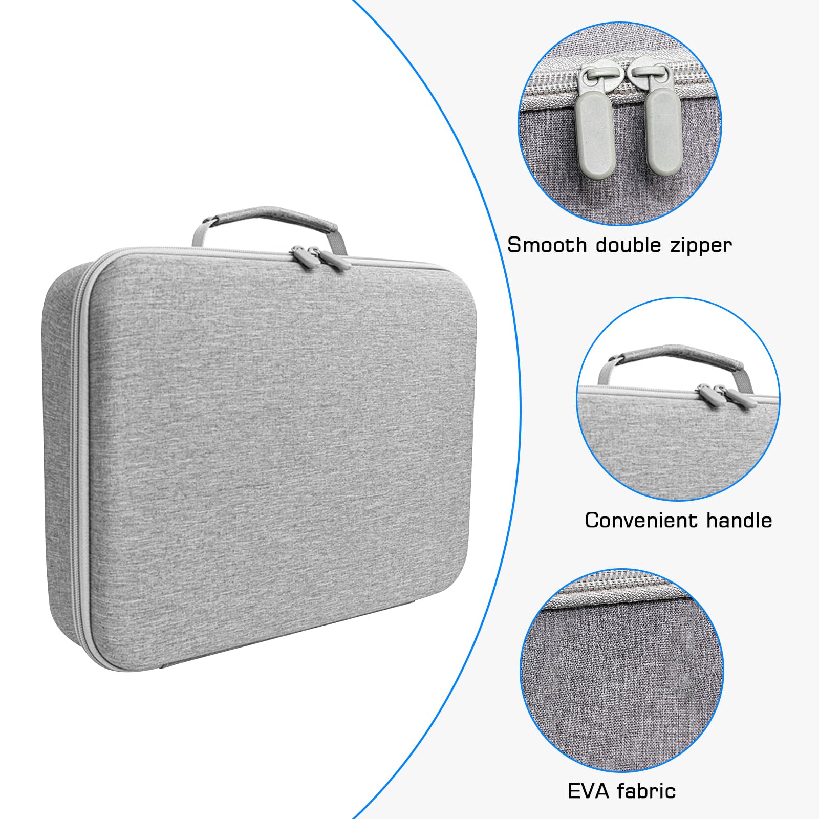 Tasche kompatibel mit Ecovacs Mini Fensterroboter, Koffer für Fensterroboter(37x26x8cm), mit Doppeltem Reißverschluss & Griff, Wasserdicht & Stoßfeste Aufbewahrungsbox
