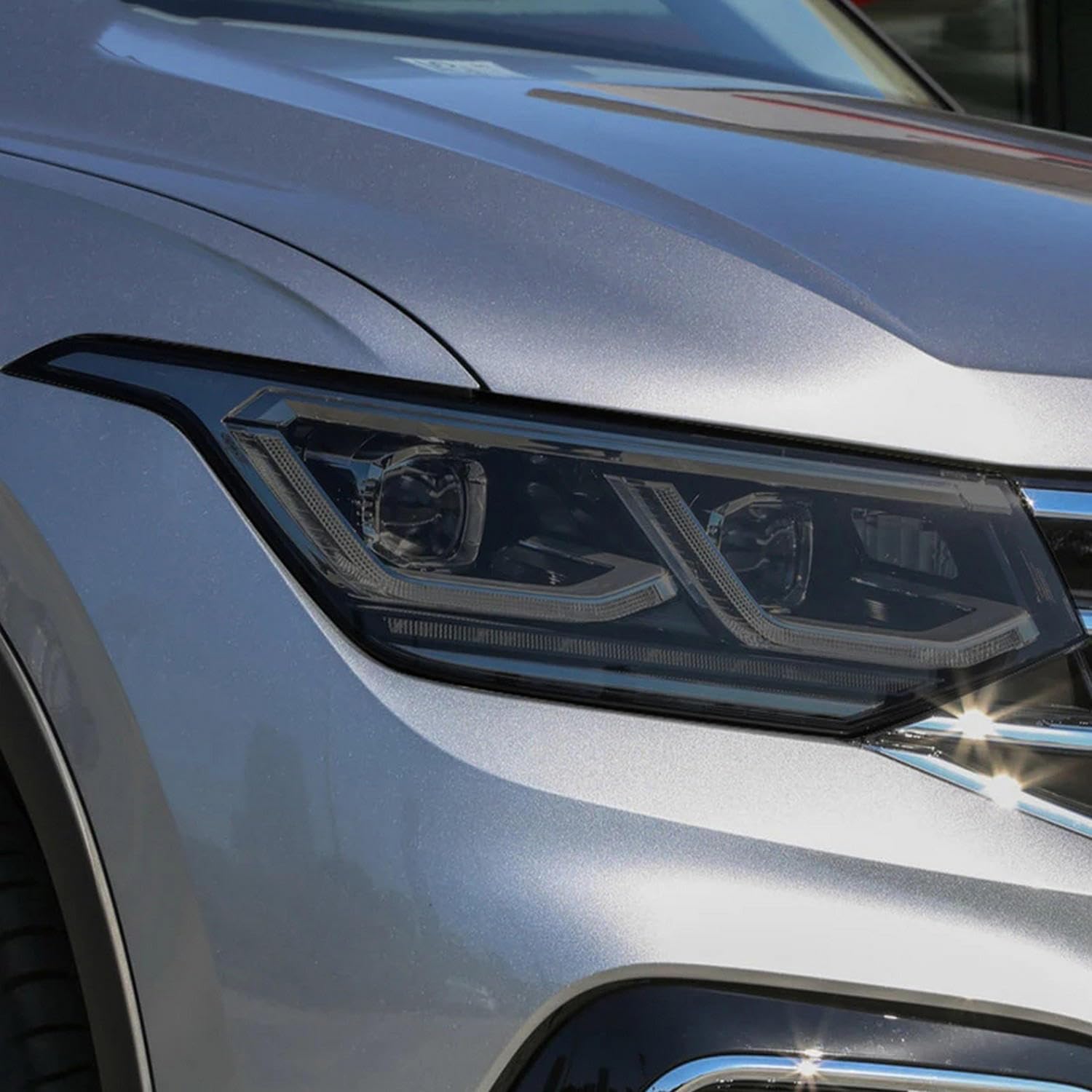 Film protecteur phare tpu autocollant transparent noir vw tiguan facelift 2020
