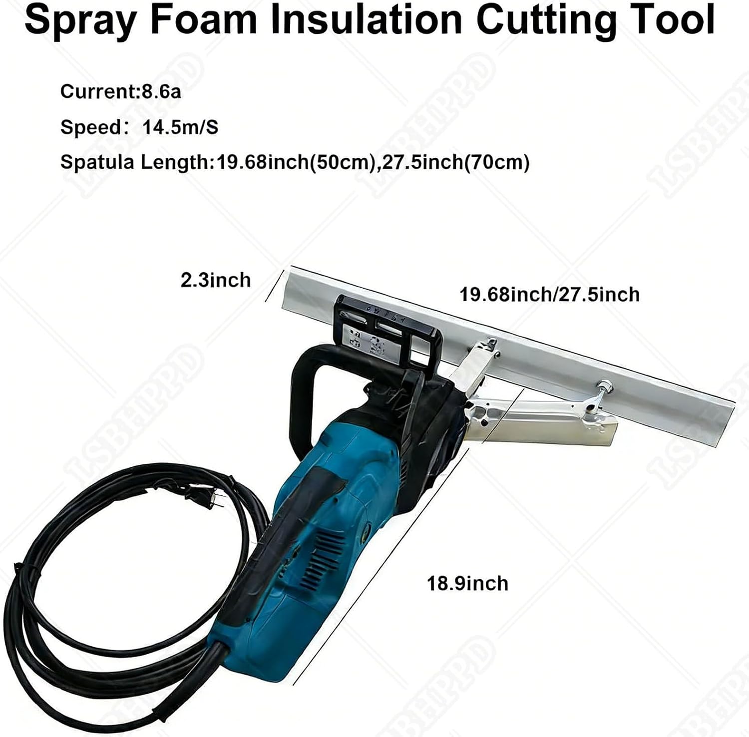 Electric Foam Trimmer Planer for Insulation Removal, 1800W, 14.5m/s Speed, Effective Polyurethane Foam Polishing Tool for Wall Preparation,Closedcell-,Closedcell-70cm