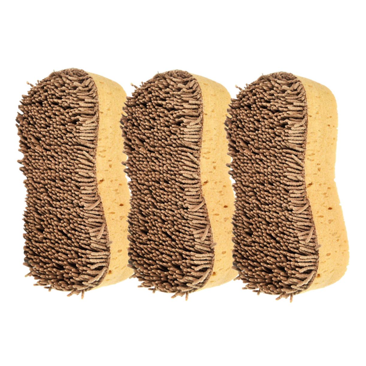 Beavorty 2 Juegos Cepillo De Limpieza De Coche Esponja De Detergente Fuerte Esponjas para Fregar Esponja De Cocina Esponja Limpieza Coche Esponja De Limpieza Esponja De Peluche 3 Piezas * 2