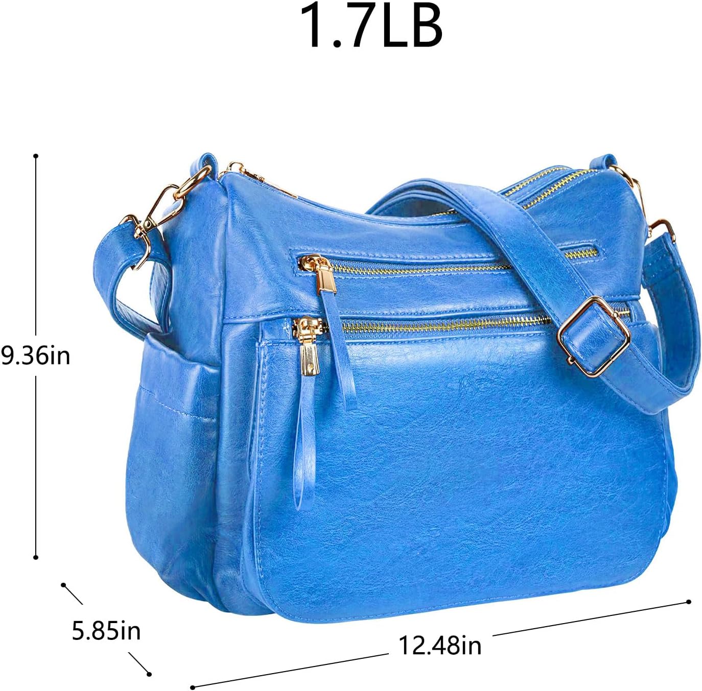 KOGTLA Medium Crossbody Purses for Women, Ladies Roomy Shoulder Bags, Multi Pockets Hobo Handbags