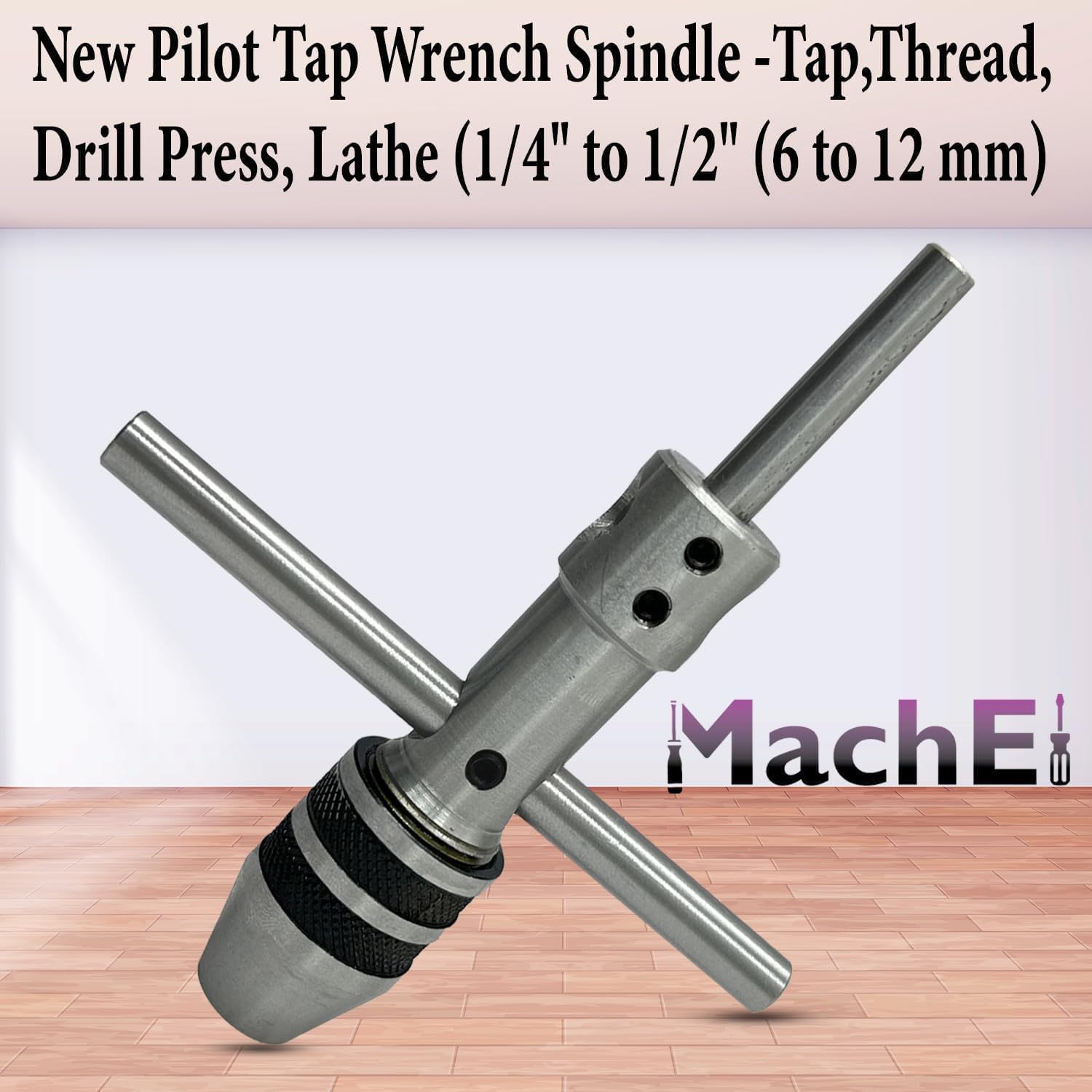 MachEl New Pilot Tap Wrench Spindle for Drill Press & Lathe, Adjustable image 4