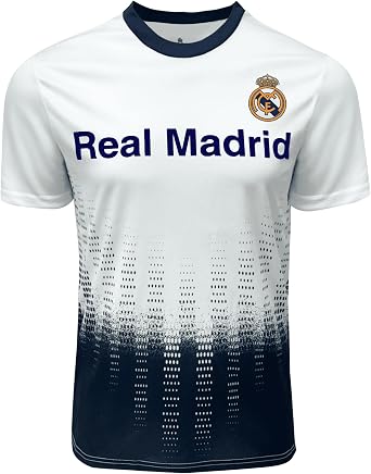 Official Licensed Real Madrid Shirt Sublimation Logo Poly Soccer Jersey Adult Sizes
