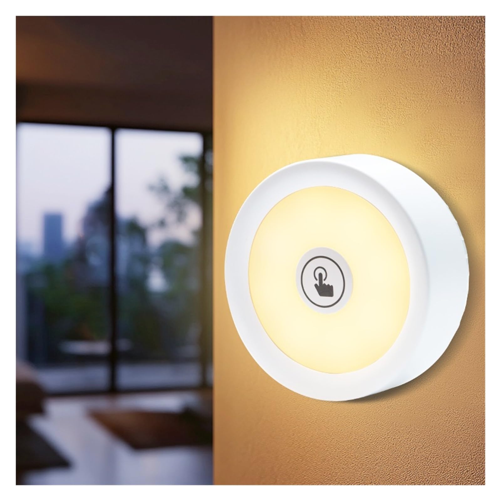 Nachtlicht Mit Berührungssensor, Wiederaufladbare LED-Unterschrankbeleuchtung, Magnetische Saugnapf-Nachtlampe For Den Schrankraum Bewegungsmelder