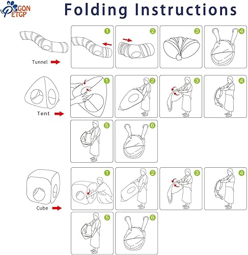 Miniatura 7 de Juguetes plegables para tienda de campaña de túnel para mascotas, juguetes interactivos de plumas de gato, varita, bolas de campana para gatos,