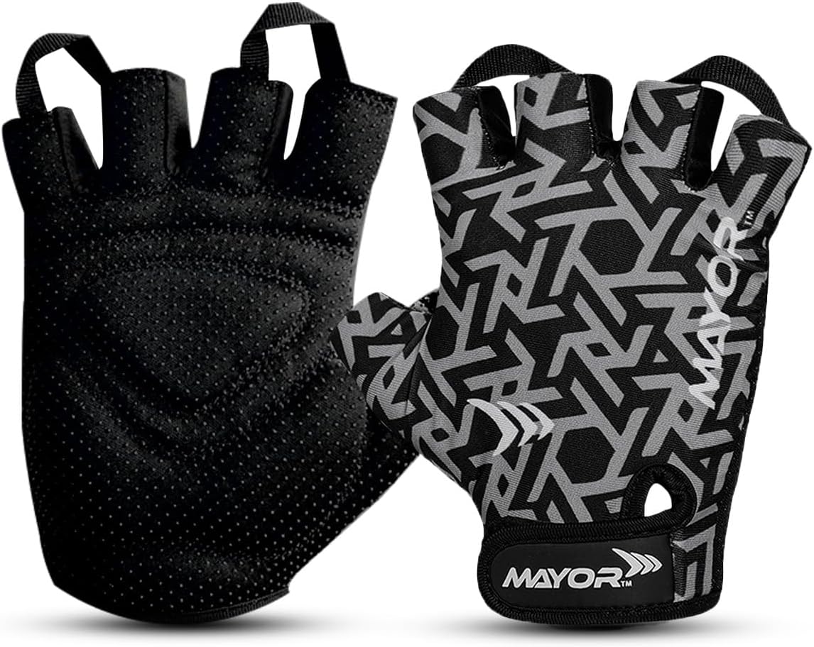 Mayor Venus Gym & Fitness Gloves (Free Size) for Men & Women, Workout Glove, Gym Accessories Men, Weightlifting Glove, Gloves for Exercise (Grey/Black)