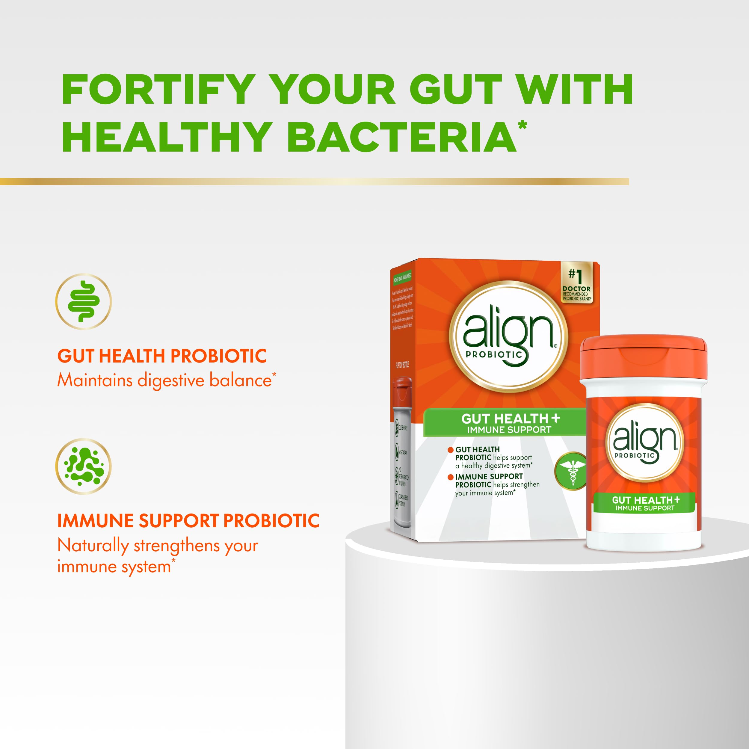 Align Probiotic, Gut Health + Immune Support Probiotic, Probiotics for Women and Men, Probiotics for Digestive Health and Immune Health, #1 Doctor Recommended Brand‡, 28 Capsules — Amazon image 3