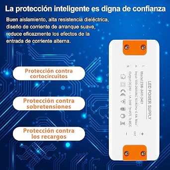 Transformador 220v a 24v 24w, Alimentación 24v 2A,Fuente 24V