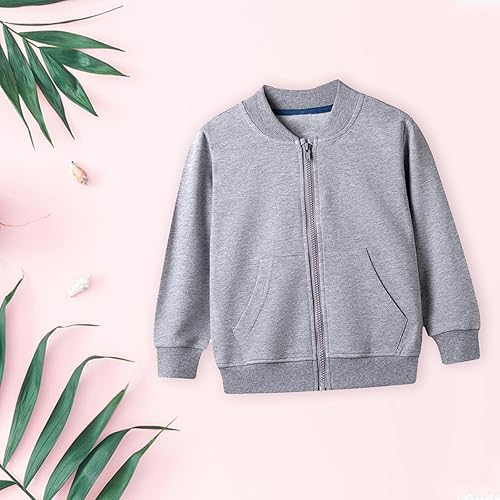 Vista 7 de XOWRTE Niños niños bebé Outwear manga larga cuello redondo color sólido chaqueta cremallera capucha a prueba de viento largo 2t abrigo