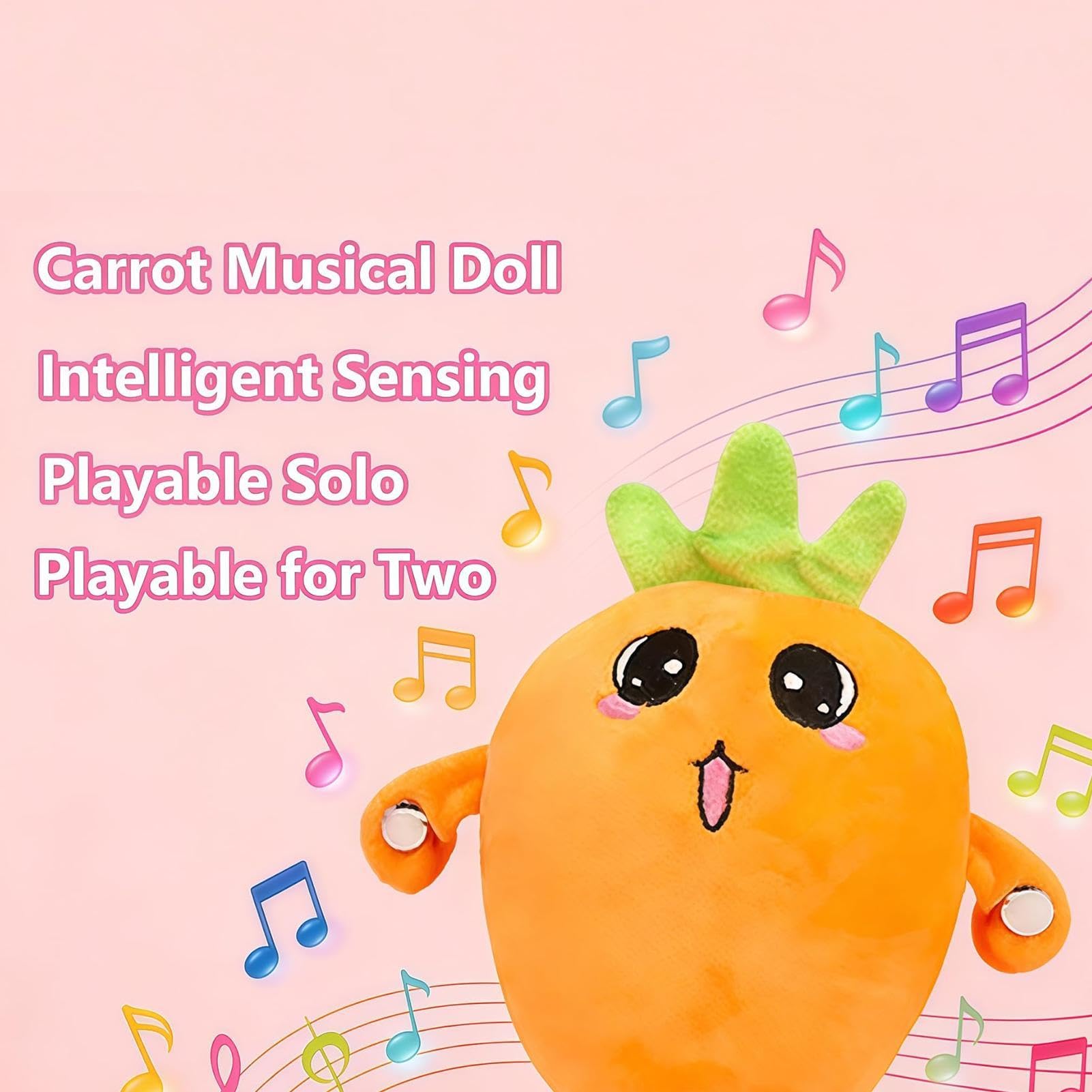 Générique Sensoriels Musicaux – Interactive Aux Fruits Et Amusante, Cadeaux De Fête Éducatifs, Musique Magique, Jouet en Peluche pour, Filles, Garçons, Chambre d'enfant, Maison, École, Fer