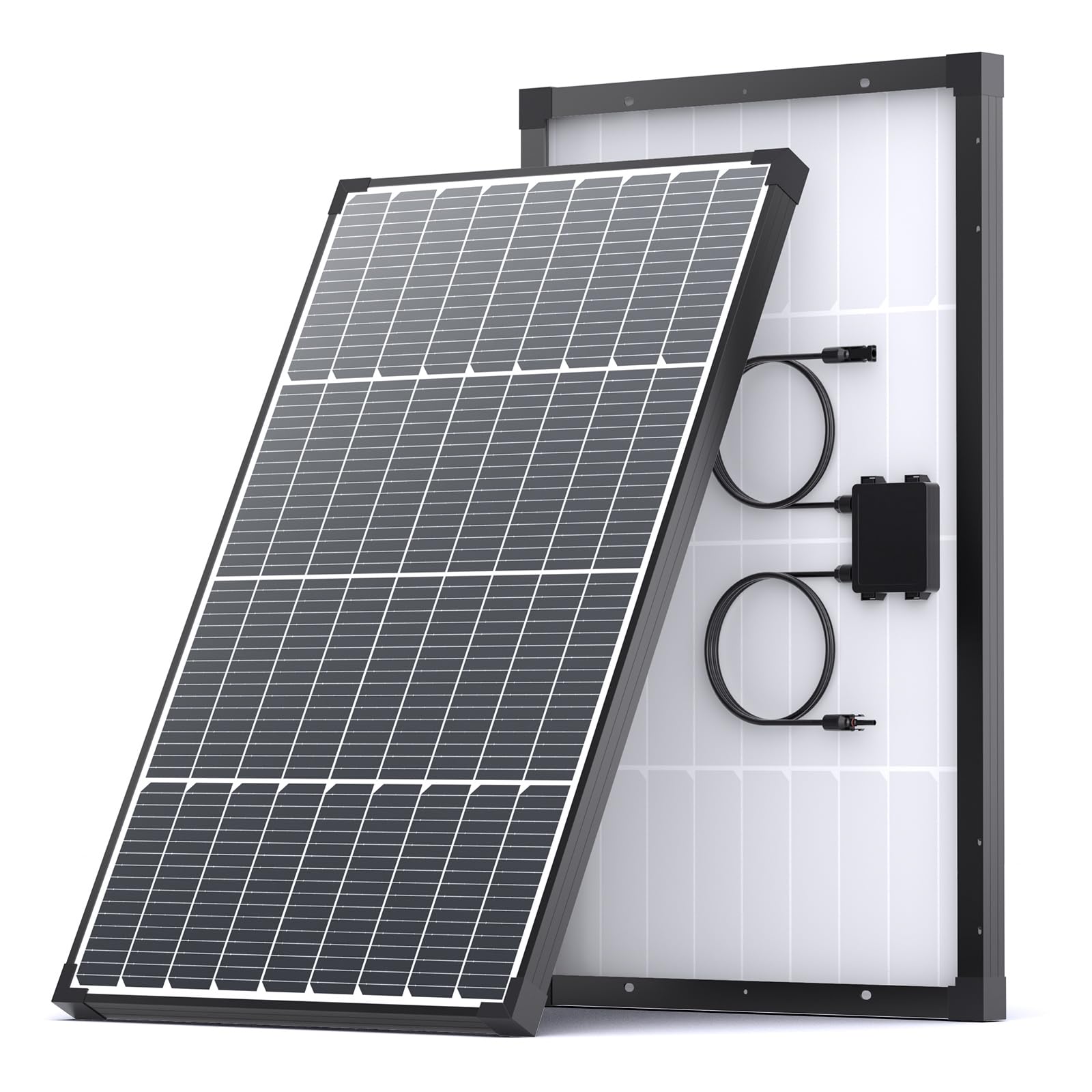 N-Type 16BB 55W Monokristalline Solarmodule, Callsun 55W Solarpanel,25% Wirkungsgrad,3.2mm Glas,Ideal für 12V Batterie,Wohnmobil, Gartenhäuse, Boot (Halterung nicht enthalten)